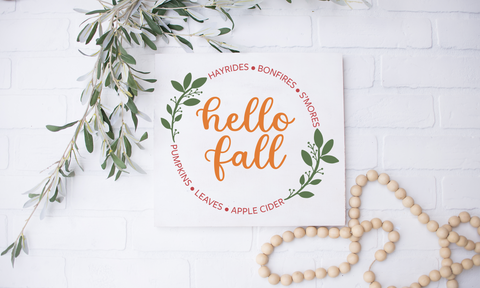 3D 'Hello Fall' Sign