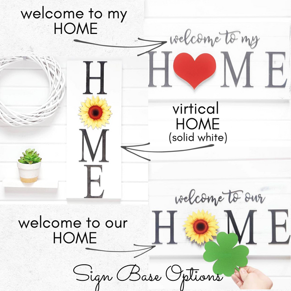 Interchangeable HOME Sign