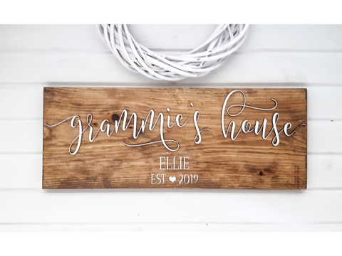 'Grandma's House' Personalized 3D Sign