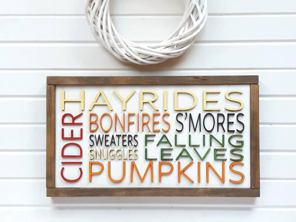 Fall and Christmas Reversible 3D Wood Sign