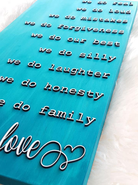 Home Decor | We do Love | 3D Sign | Laser Cut Sign | Handmade Gift | Hand-painted Gift | Housewarming Gifts | Signs | Wall Hanging