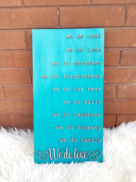 Home Decor | We do Love | 3D Sign | Laser Cut Sign | Handmade Gift | Hand-painted Gift | Housewarming Gifts | Signs | Wall Hanging