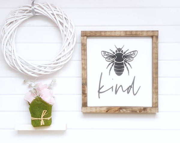 Bee Kind 3D Wood Sign