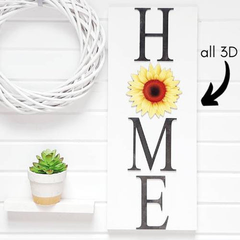 3D Vertical HOME Sign